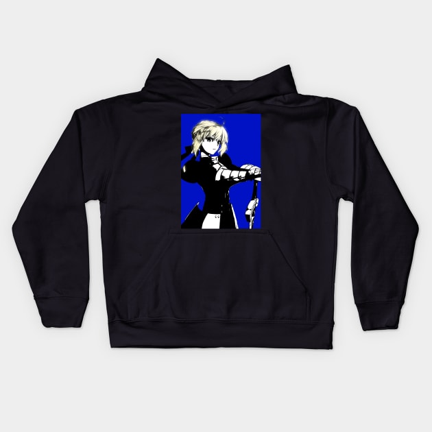 Artoria Pendragon Kids Hoodie by Sparkledoom